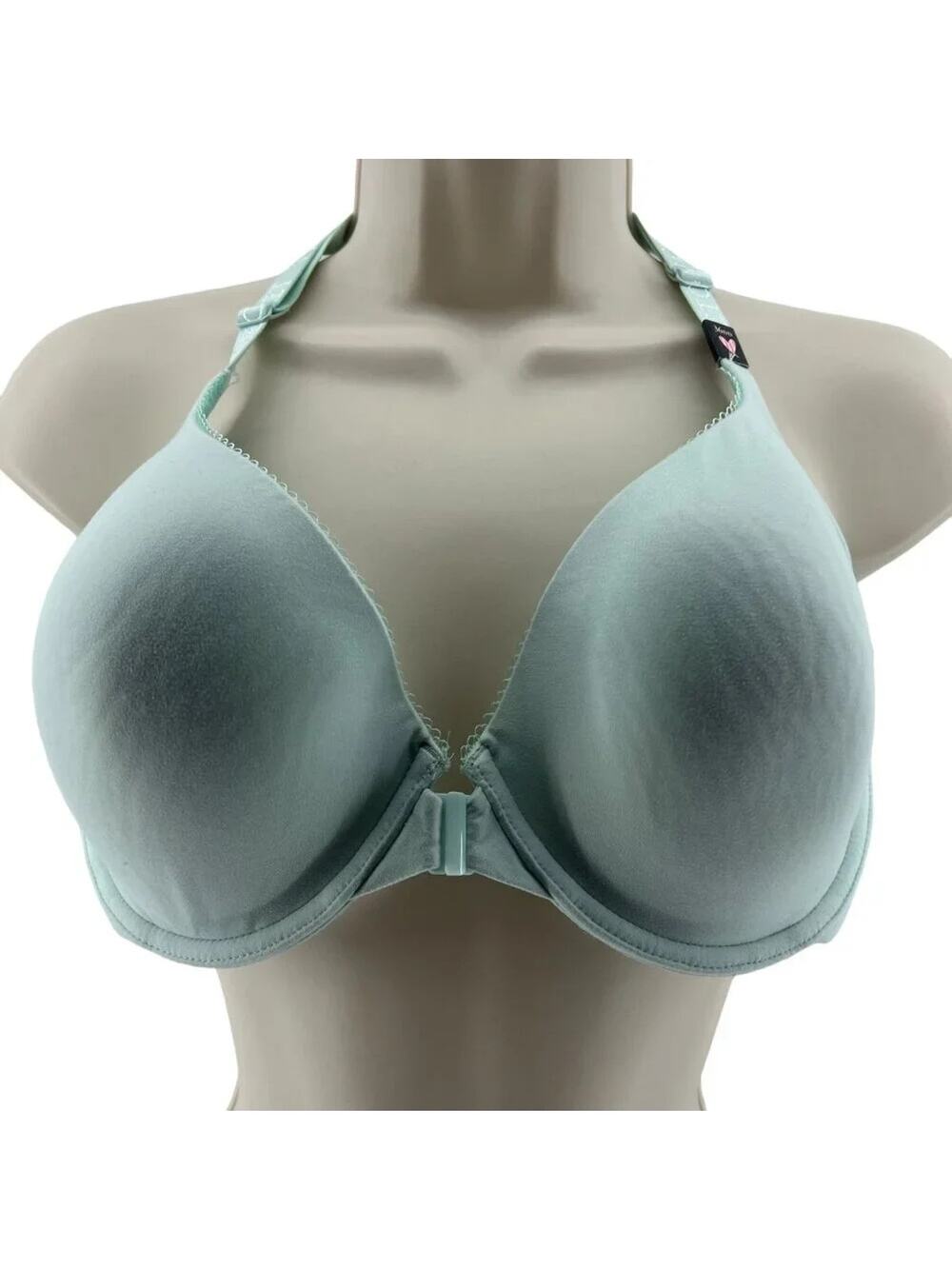 Victoria's Secret Lightly Lined Demi Bra Mint Front Closure Size 36DD